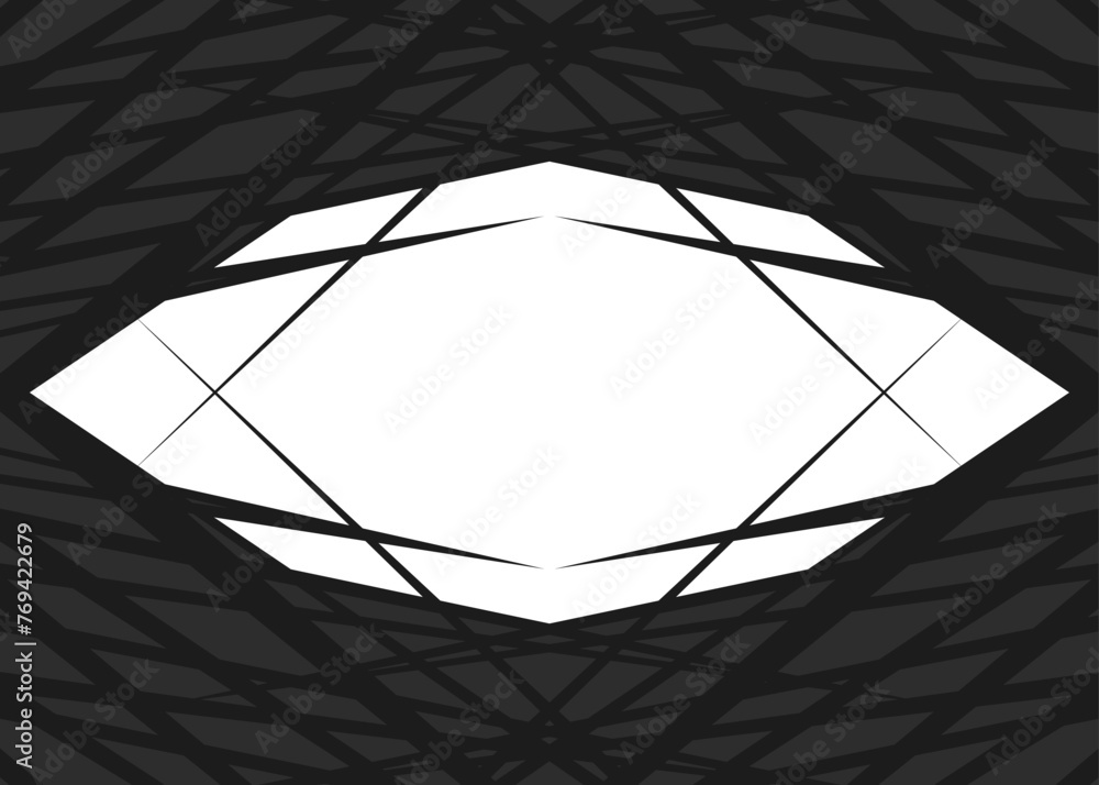 Aufkleber abstract framed background with overlapping sharp lines and with some copy space area