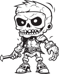 Dark Defender Zombie Knight Soldier Black Vector Emblem Cursed Crusader Zombie Knight Soldier Black Emblem Icon