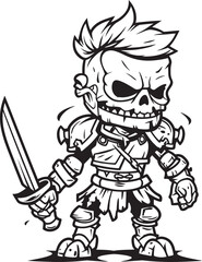 Undying Legionnaire Zombie Knight Soldier Black Vector Design Grim Warden Zombie Knight Soldier Black Emblem Logo