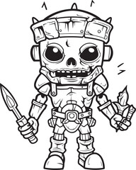 Grave Guardian Zombie Knight Soldier Black Emblem Logo Eternal Enforcer Zombie Knight Soldier Black Icon Design