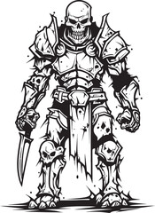 Dark Defender Zombie Knight Soldier Black Emblem Icon Undying Legionnaire Zombie Knight Soldier Black Logo Emblem