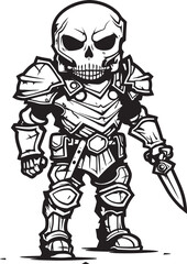 Cursed Crusader Zombie Knight Soldier Black Vector Icon Phantom Paladin Zombie Knight Soldier Black Emblem Logo