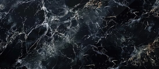 Natural-looking black marble surface pattern