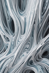 melting platinum strands frozen in an abstract futuristic 3d texture isolated on a transparent background colorful background