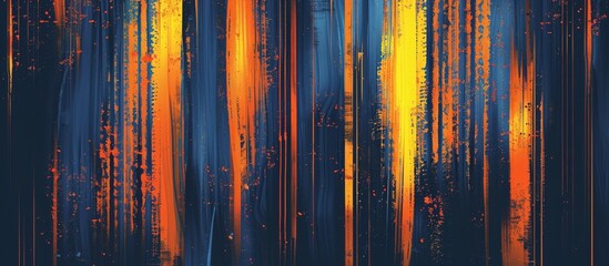 Colorful Abstract Artwork with a Pop of Orange Generative AI