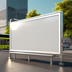 blank billboard on the street