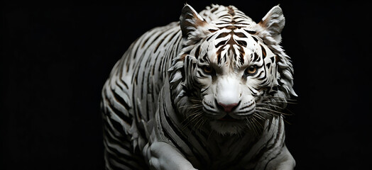 white tiger bengal hybrid. stunning white female tiger. Generative AI
