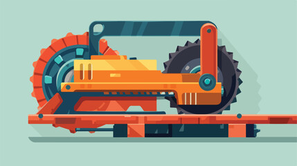 Saw construction tool flat cartoon vactor illustrat