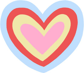 cute hand drawn doodle heart