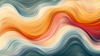 Colorful Abstract Wave Patterns in Gradient Tones
