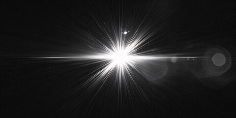 Fototapeta premium Glowing Starburst in the Dark A Stellar Snap for the Month of August Generative AI
