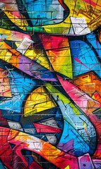 Colorful Graffiti Wall Art A Blend of Street Art and Monthly Events Generative AI