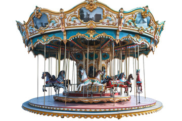 Carousel Delight on Transparent Background