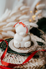 Cute bear shaped soy wax candle