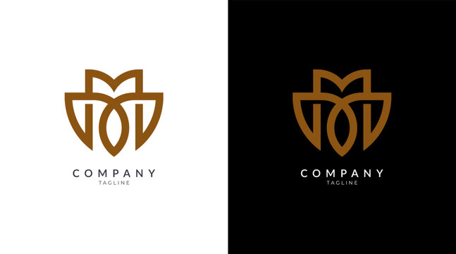 MM company logo. Monogram letter MM logotype design