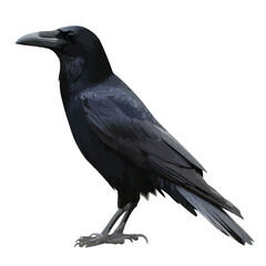 Common Raven Crow Clipart  isolated on white background