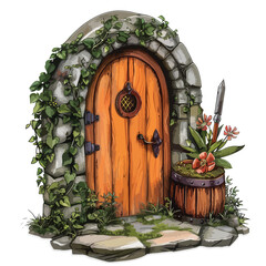 Fairy Doors Clipart clipart isolated on white background