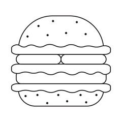 Burger Doodle Food