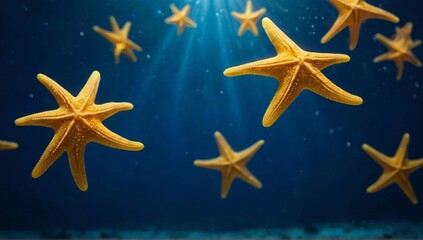 Obraz na płótnie Canvas starfish on blue sea