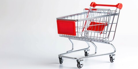 Generate an image of shopping cart white background