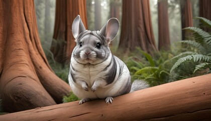 A Chinchilla In A Jungle Of Giant Sequoias
