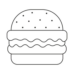 Burger Doodle Food