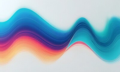  Vibrant orange teal psychedelic grainy gradient color flow wave on white background - 769432044