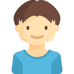 boy icon color style for download