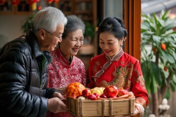 Family in the Lens: Shared Moments in the Honorable Chinese New Year Tradition, Embellished with Smiles and Warmth