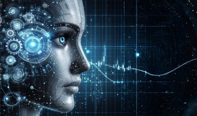 Futuristic Innovative Imagery AI. Portrait of artificial intelligence and automation illustrating efficiency - 769432412