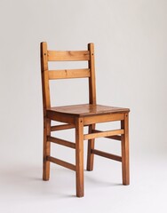 Wooden Chair with a Modern Twist Generative AI