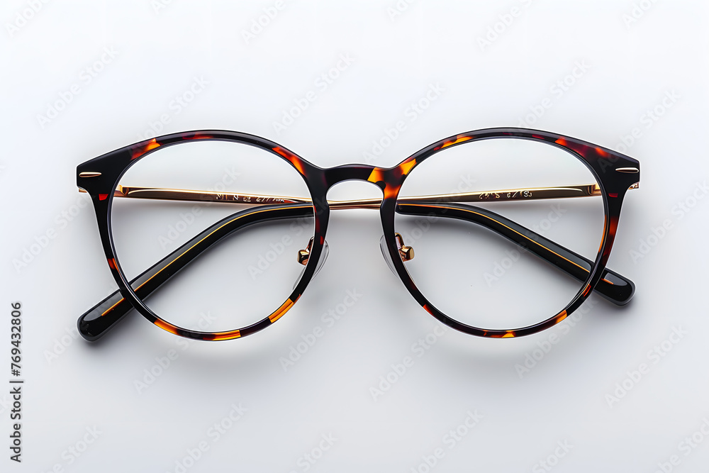 Poster eyeglasses isolated on white background