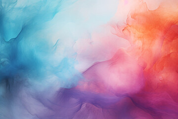 Abstract background painting with swirls of colorful smoke - obrazy, fototapety, plakaty