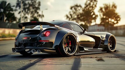 Modified Cars: Images displaying car modifications emphasize personal style and creativity 