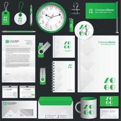 Free Vector Flat Corporate Identity Brand Kit Mockup Template Collection