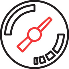 Speedometer Line Icon
