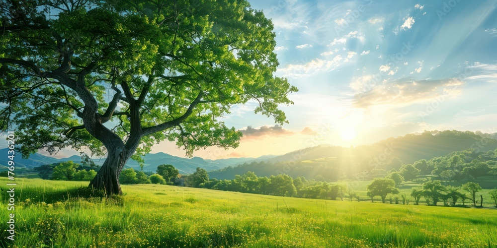 Poster generate an image of scenic nature background