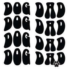 Dog Dad Retro SVG Art & Illustration