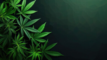 Illustration of a beautiful cannabis plant with a simple background