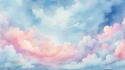 Fototapeta premium Abstract artistic pastel watercolor background