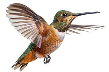 Hummingbird's Close Encounter on Transparent Background - obrazy, fototapety, plakaty