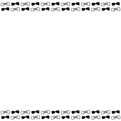 手描きの黒のリボンが並んだフレーム