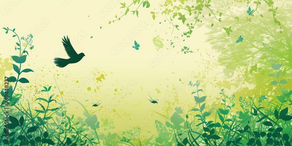 Aufkleber generate an image of vector nature background