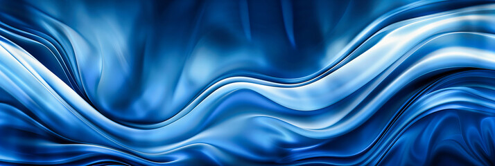 Blue Abstract Wave Design, Modern and Futuristic Background with Light Effects - obrazy, fototapety, plakaty