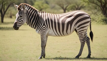 Fototapeta na wymiar A Zebra In A Safari Discovery