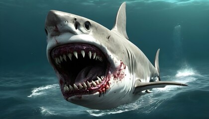 A Zombie Shark Use Your Imagination - obrazy, fototapety, plakaty