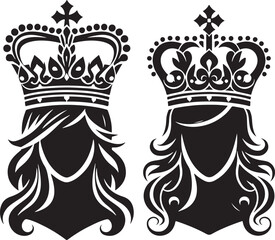 King crown silhouette illustration design