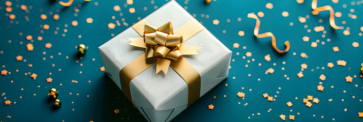 Celebration Concept with Gifts, Christmas or Birthday Presents in Festive Wrapping, Bright and Cheerful Background