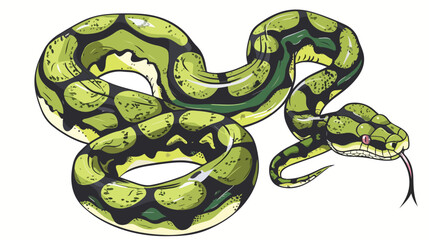 Hand drawn snake clipart. Tropical or Wild West poison