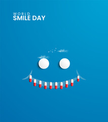 World Smile Day, Smile day design for banner,poster,vector illustration